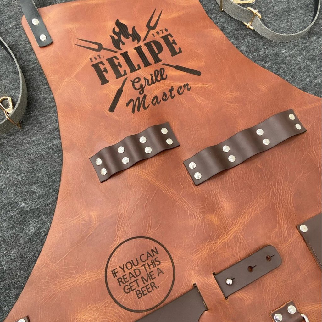 Tablier de cuisine en cuir avec impression UV