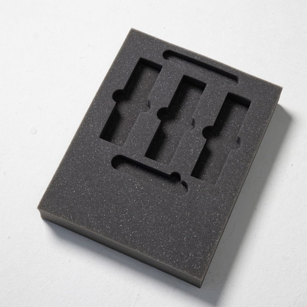 Insert en mousse polyuréthane réalisé par découpe laser CO₂