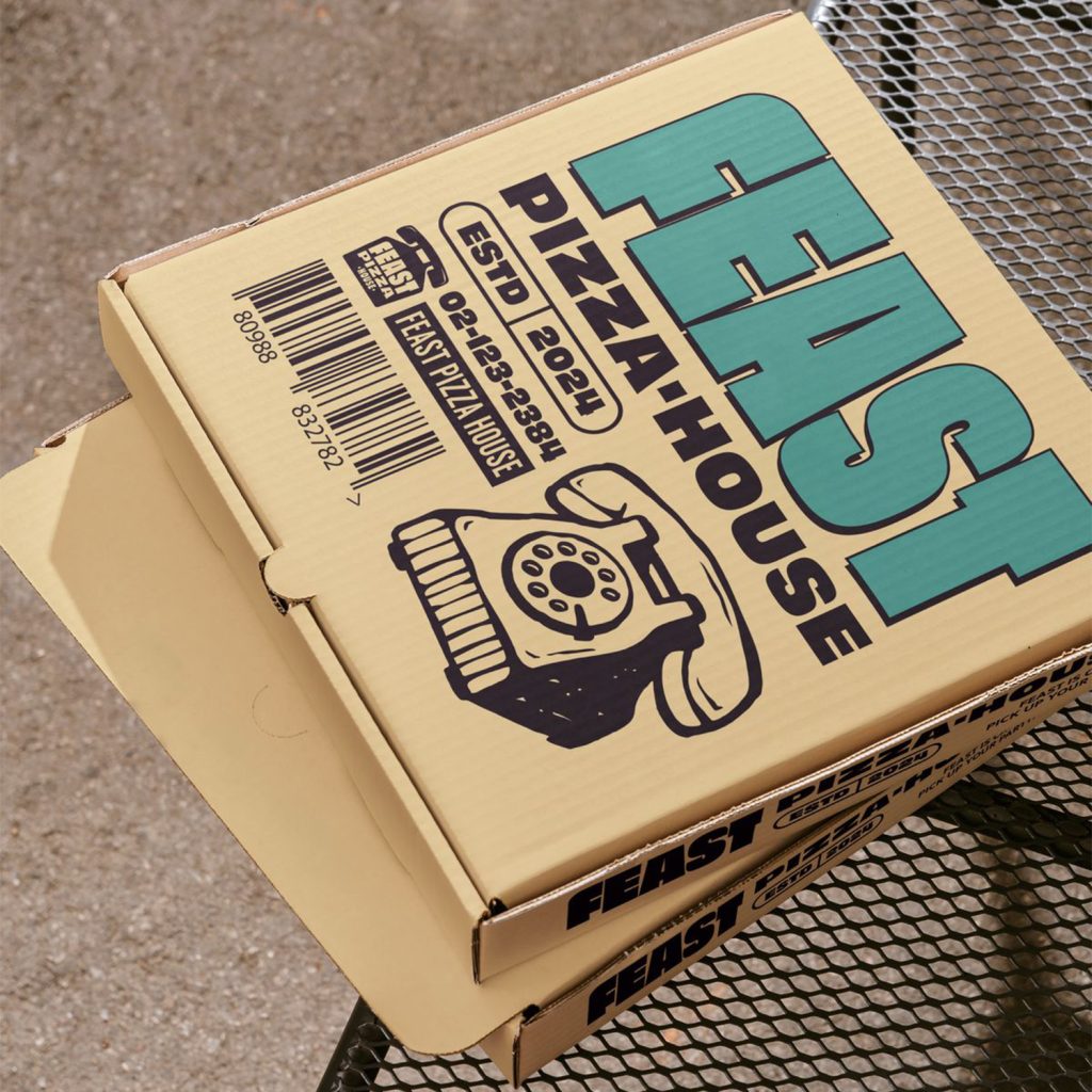 Imprimante numérique pour boite à pizza