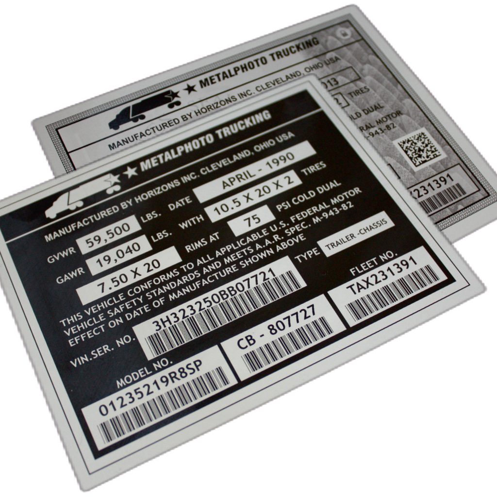 Marquage MetalPhoto sur plaque