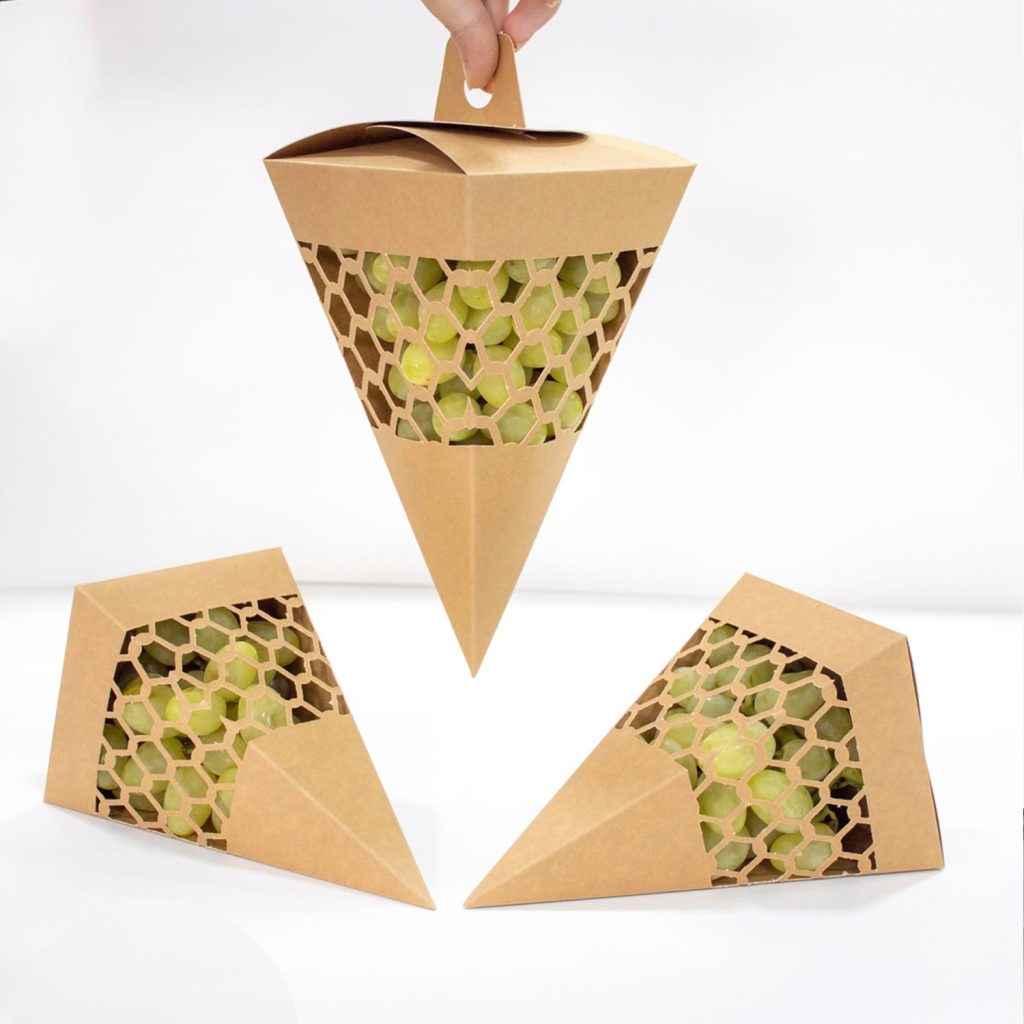 Découpe d’un emballage en papier kraft au laser CO₂