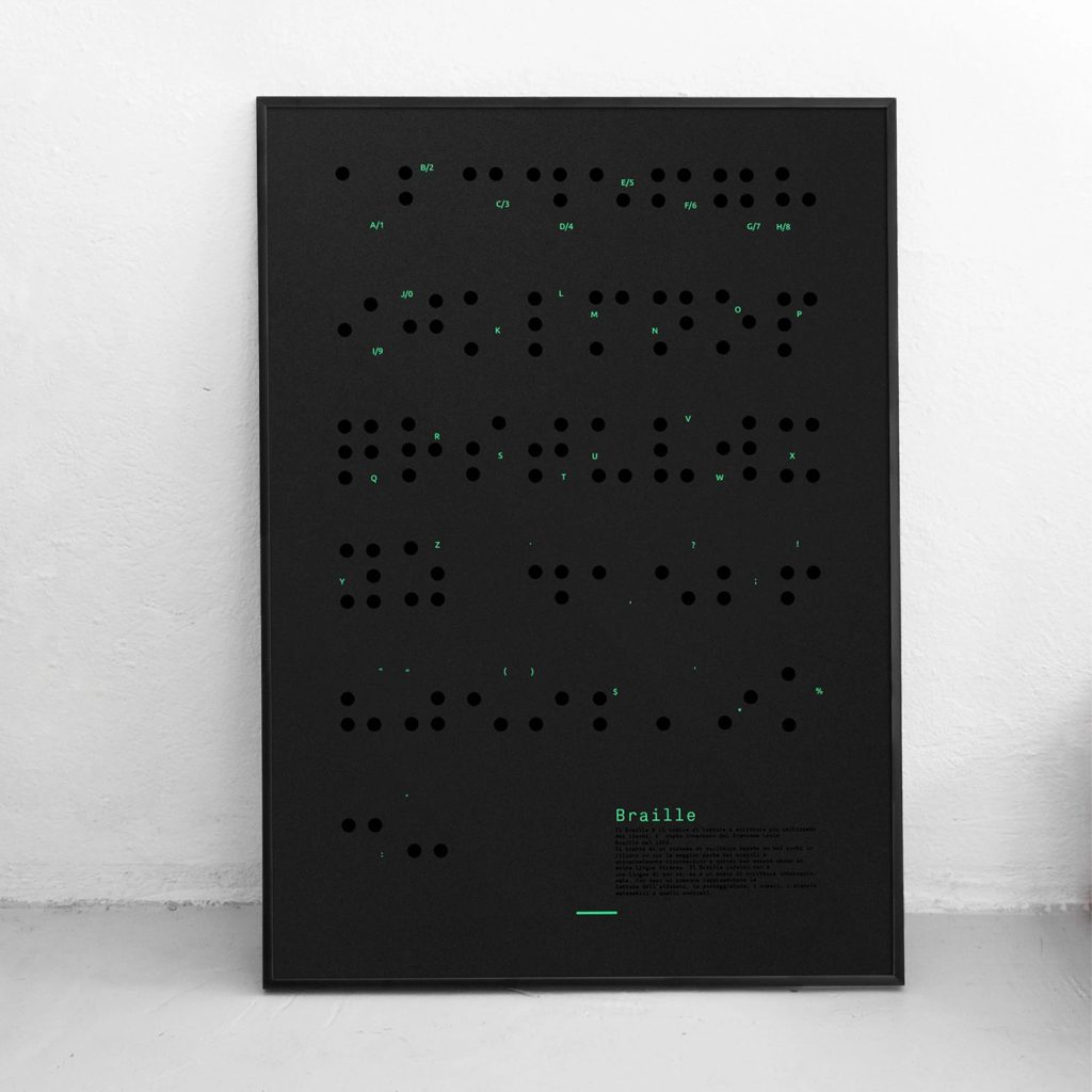Tableau tactile avec alphabet en braille gravé au laser CO₂