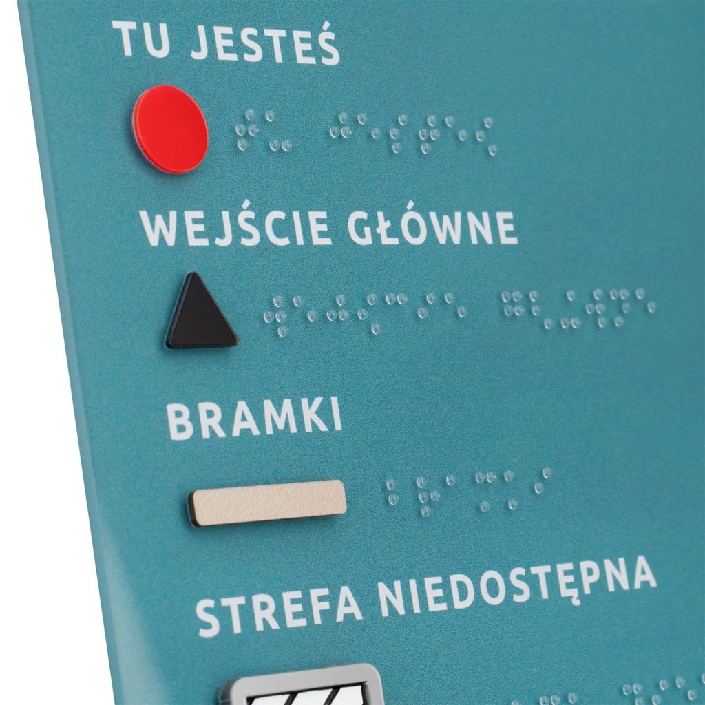 Plans tactiles bâtiment avec braille imprimé en UV