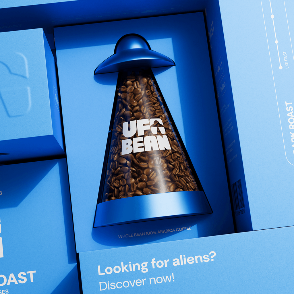 Marquage en tampographie sur un packaging de café