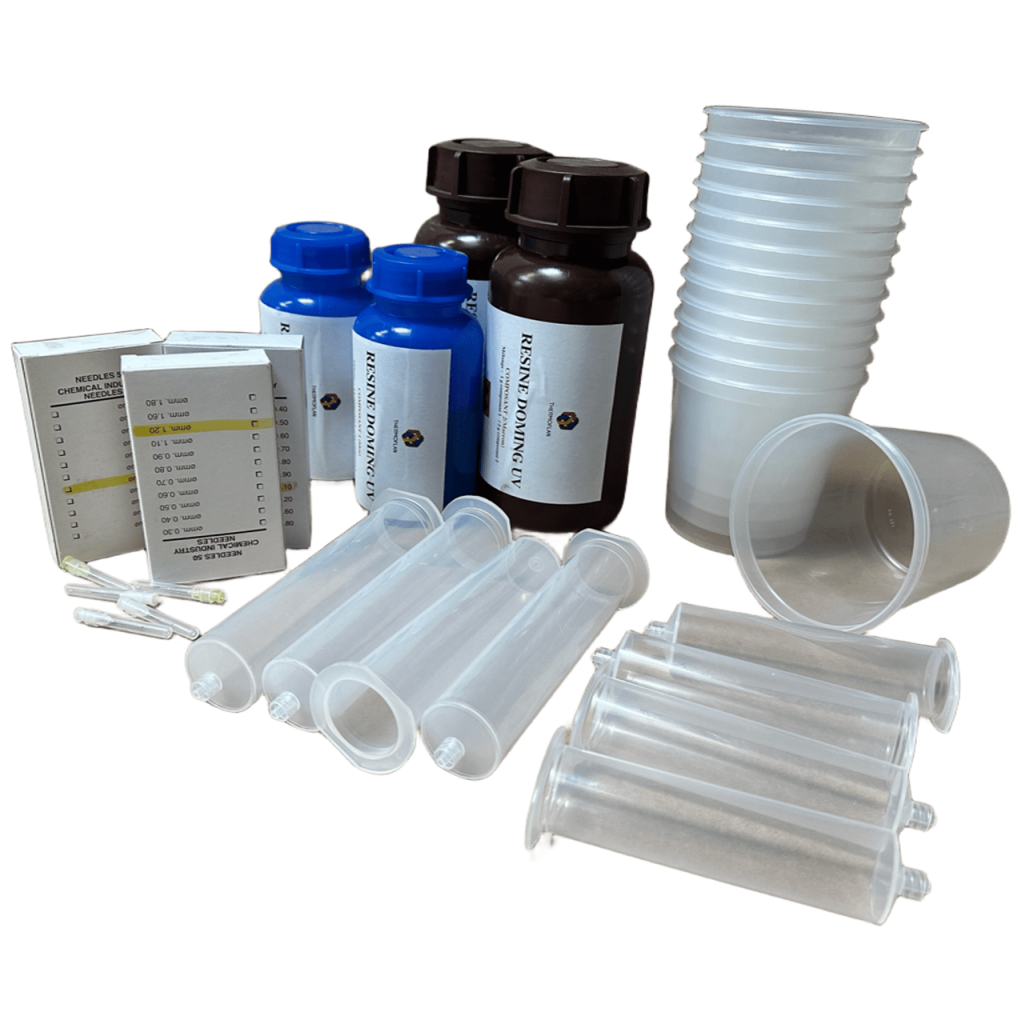 Resine et durcisseur doming UV