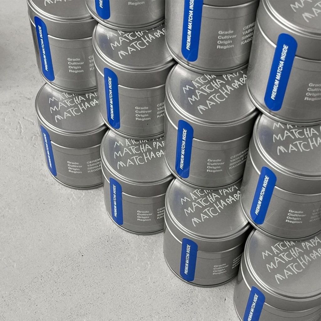 Impression UV sur boites et couvercles Matcha en inox