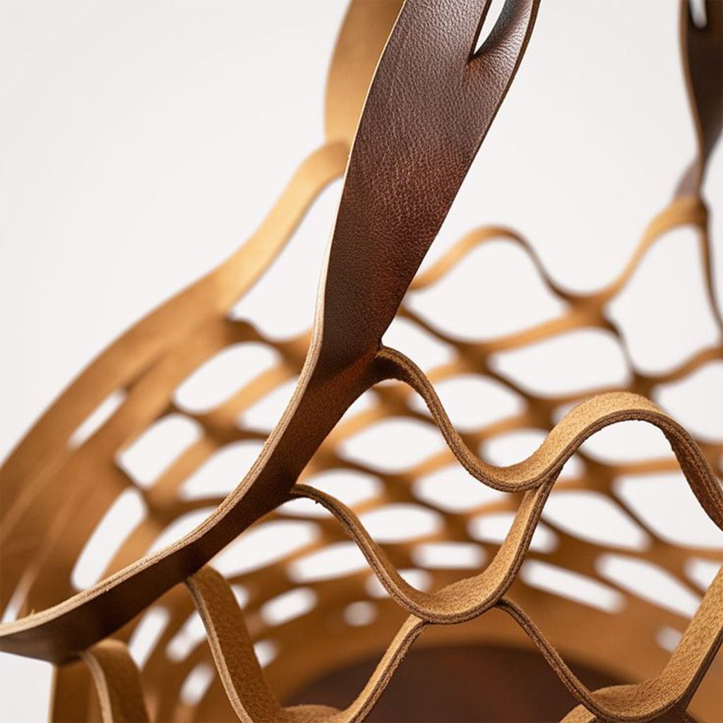 Découpe au laser CO₂ d'un sac en cuir