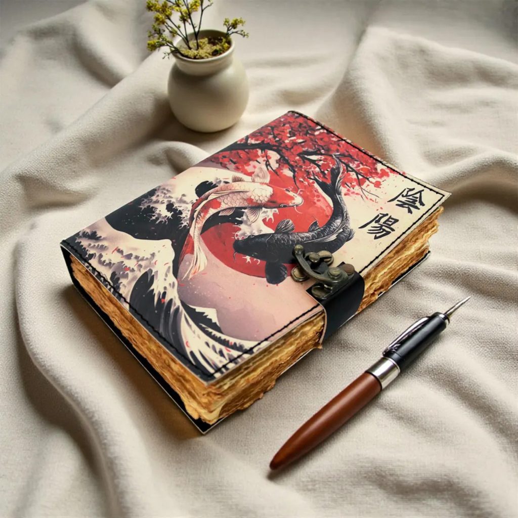 Impression UV sur une couverture de carnet en cuir