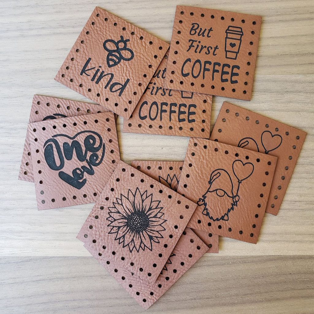 Impression UV sur des étiquettes en cuir